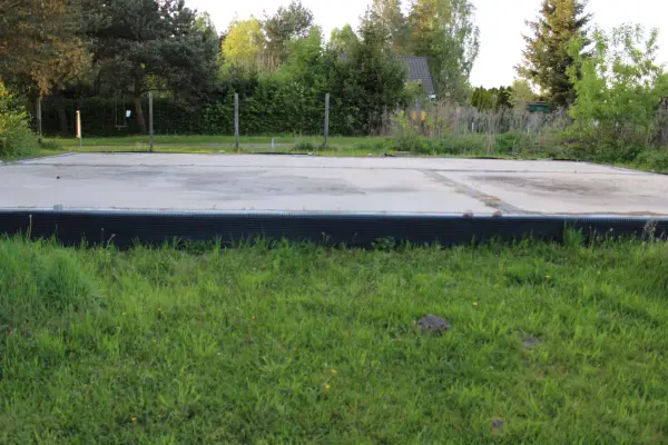 wielkopolskie, wągrowiecki, Skoki, Rościnno, DZIAŁKA Z ROZPOCZĘTĄ BUDOWĄ DOMU
